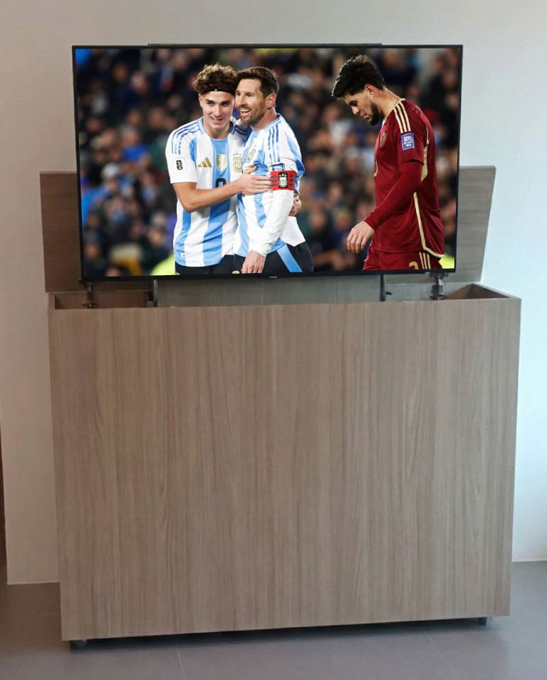 Mueble con elevador de tv