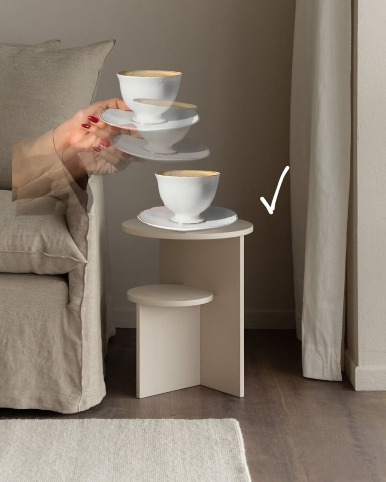 Affordances una mesa de auxilio al lado del sofa nos hace la vida mejor