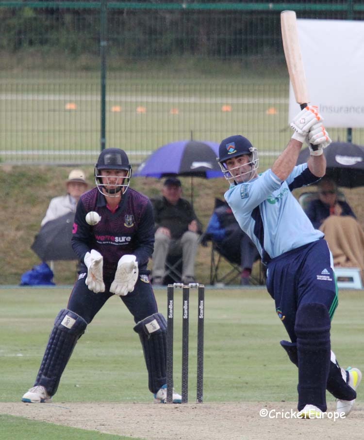 Marc Ellison batting, 2022 NCU Challenge Cup Final