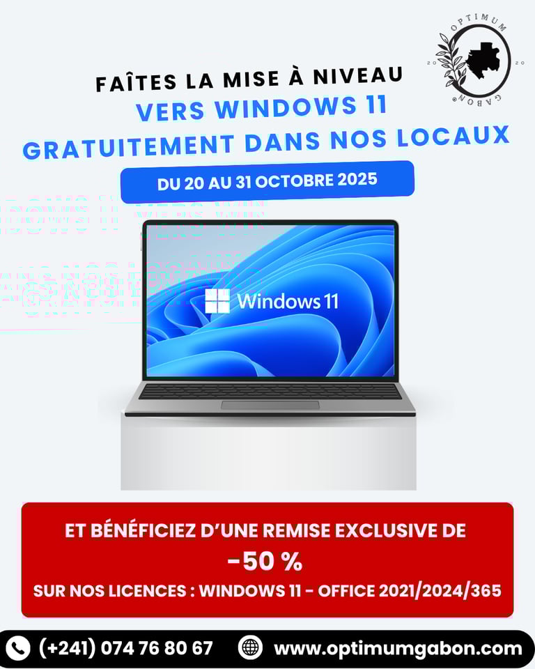 Affiche promotionnelle - Optimum Gabon - Windows 11