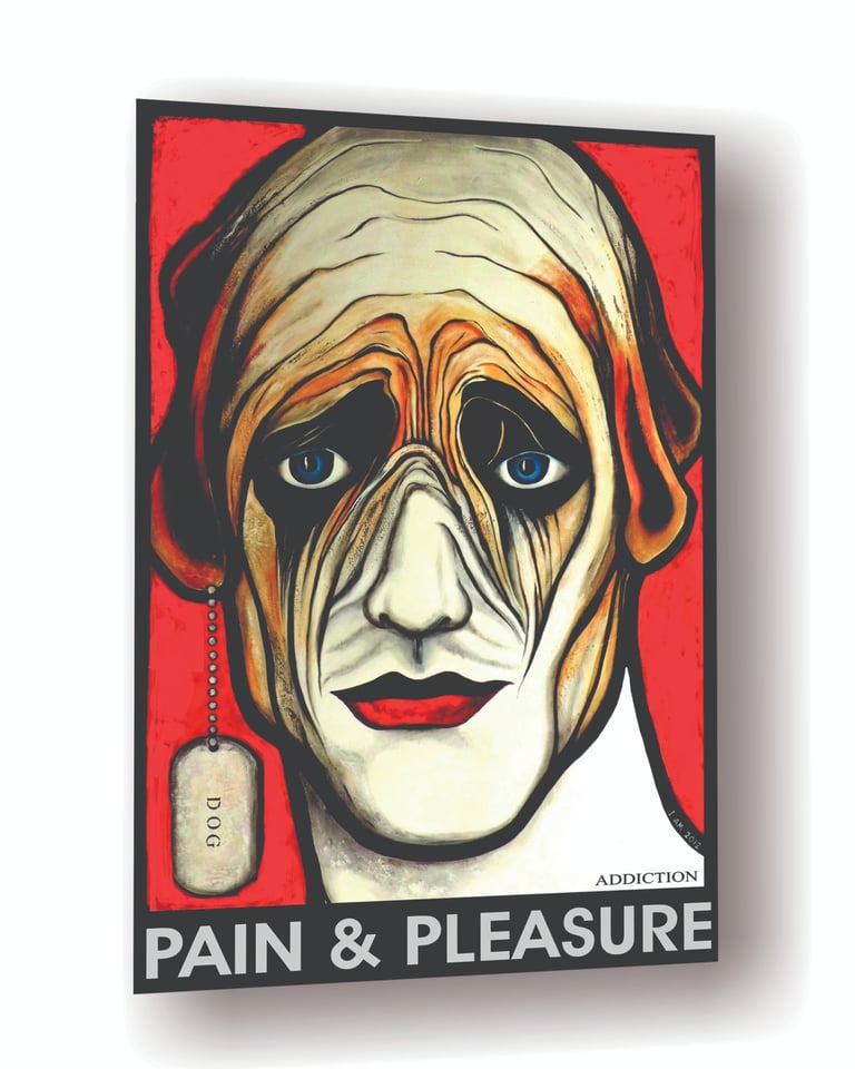 Pain & Pleasure Male Face Dog Animal Spirit Portrait