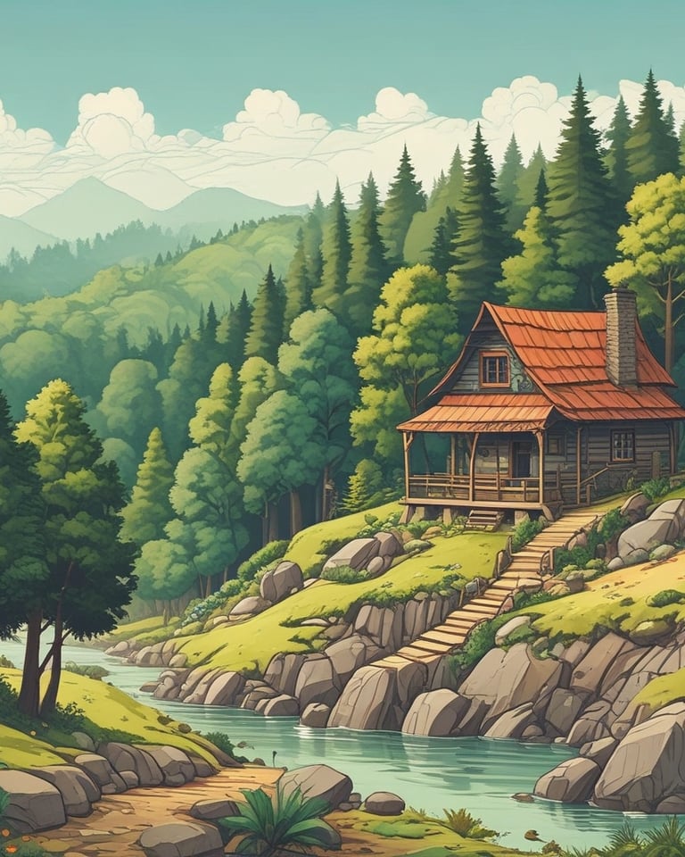 brown wooden house on lake