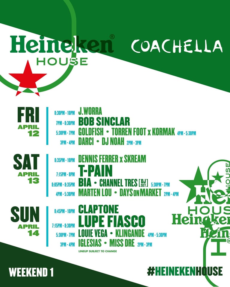 a poster for a coachella house