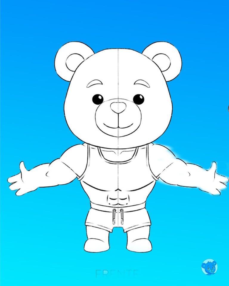 Mascote 3D ursinho 3D