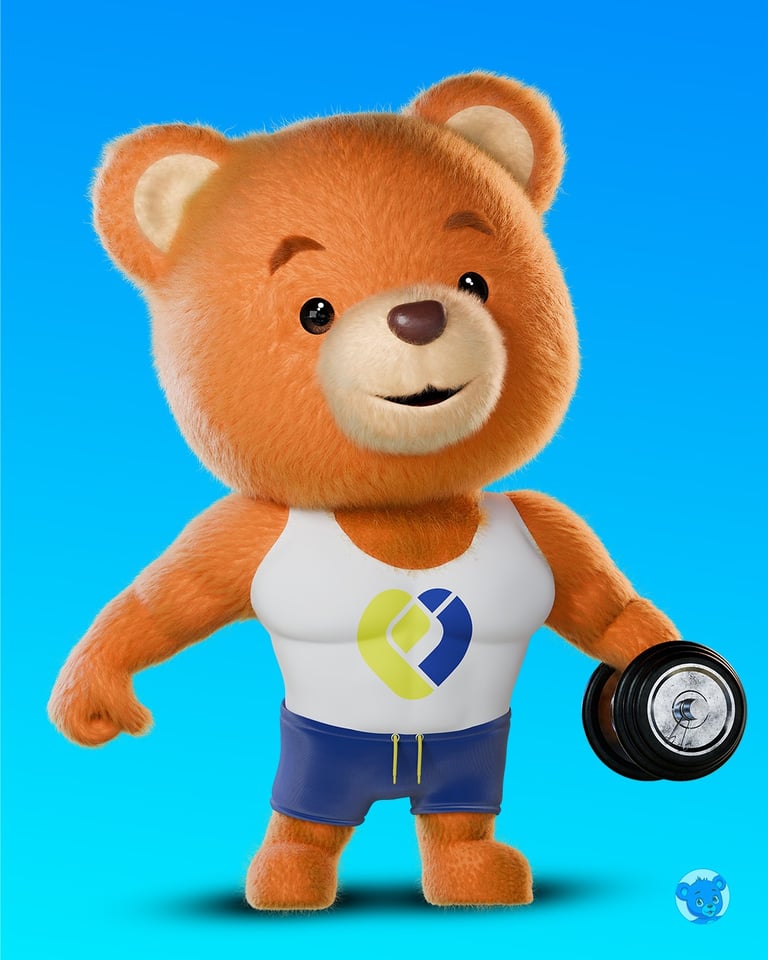 Mascote 3D ursinho 3D