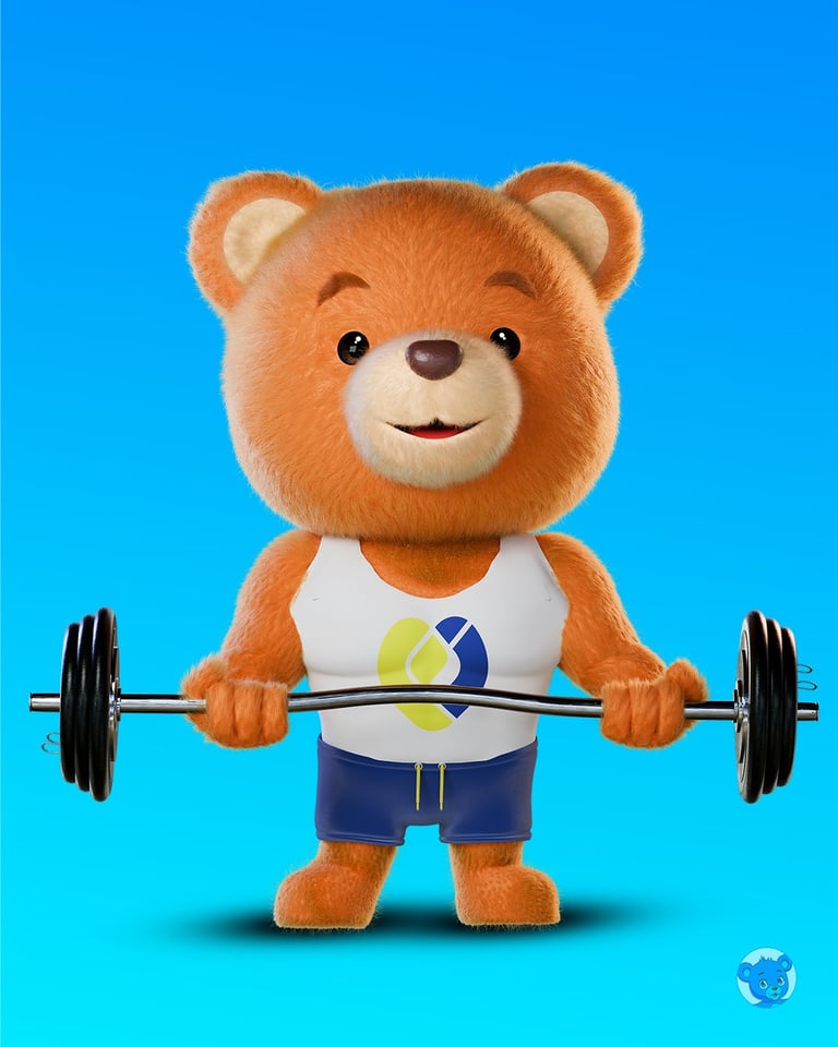 Mascote 3D ursinho 3D