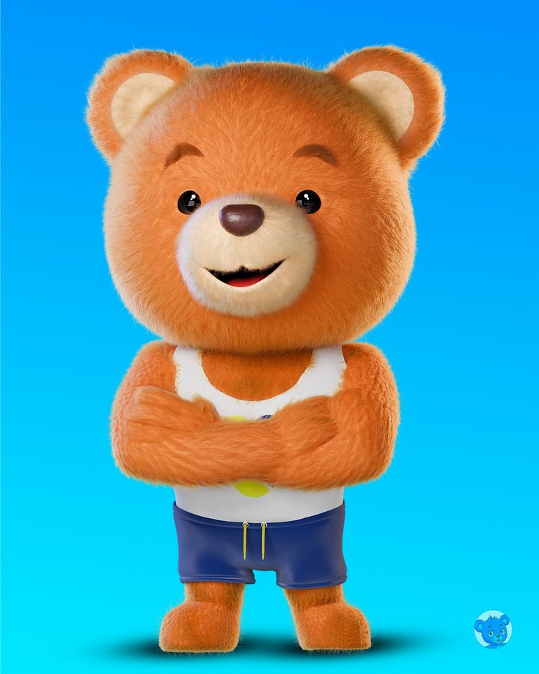 Mascote 3D ursinho 3D