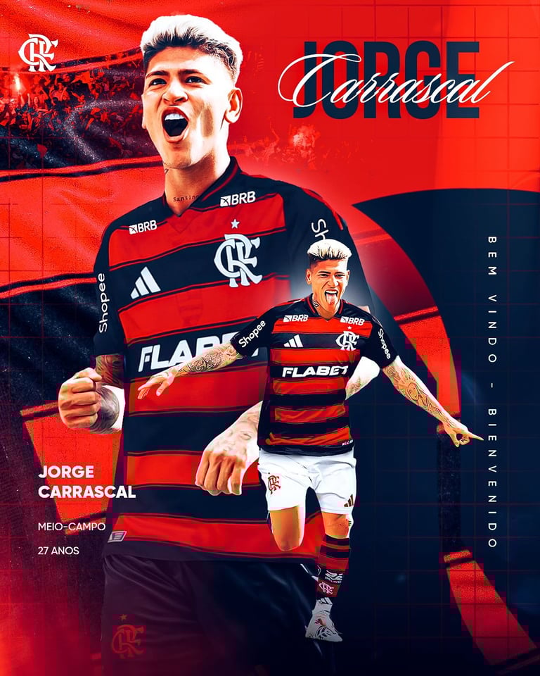 Arte oficial da contratação Jorge Carrascal