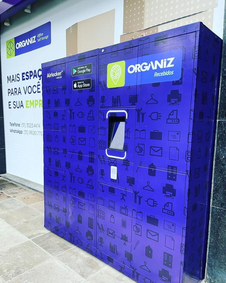 Armário airlocker azul duplo auxiliar empresa condominio locker armario inteligente entrega