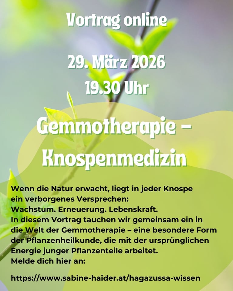 Gemmotherapie - Knospenmedizin Vortrag online