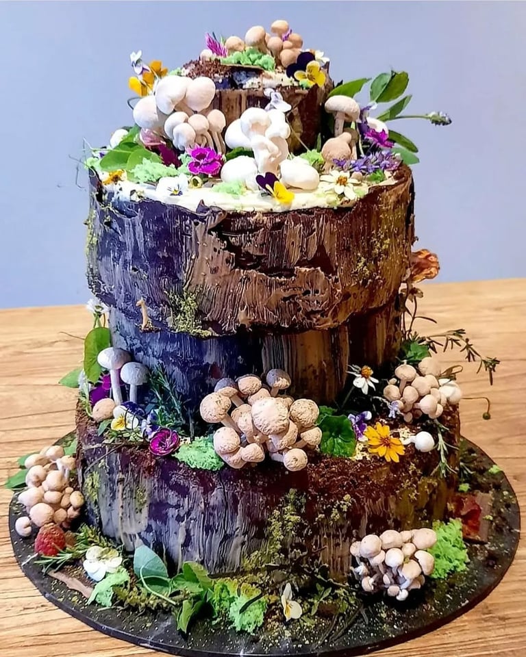 This was a request for a Wedding for a mushroom growing couple