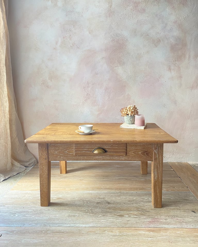 Table basse rénovée campagne rustique chic