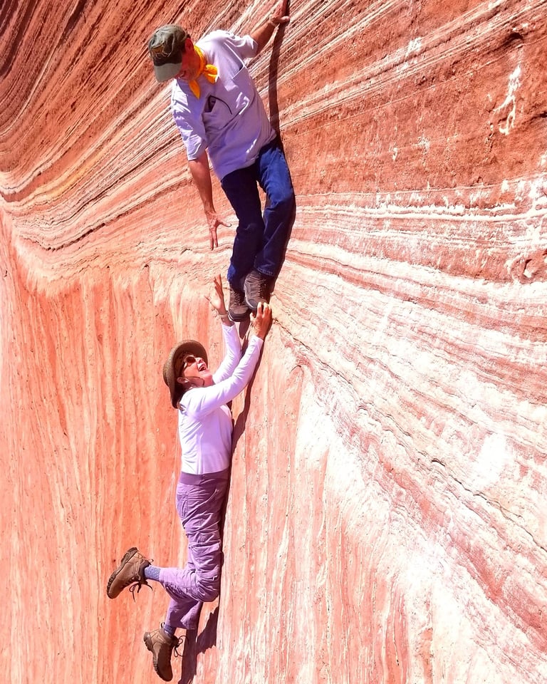 Photography fun at White Pocket, located within the Vermilion Cliffs National Monument in Northern Arizona.