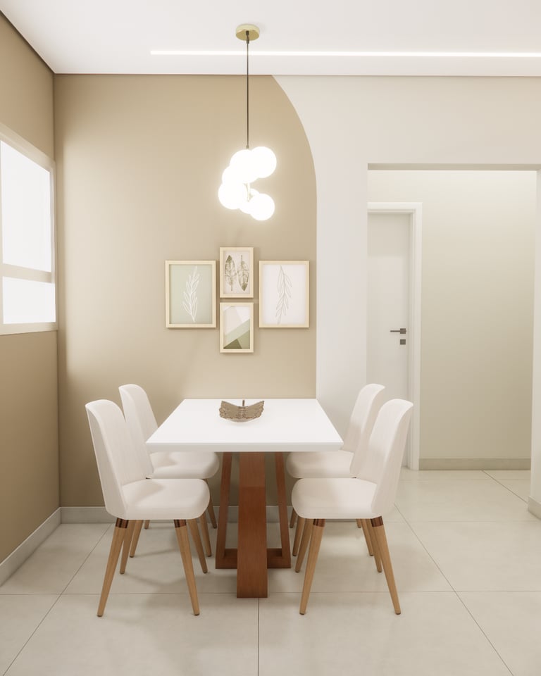 sala de jantar com pintura