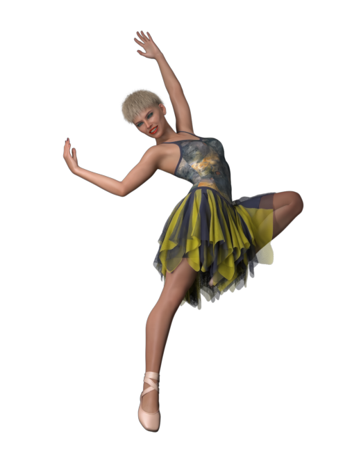 Leaping ballerina, from a series by UK digital artist Philip Preston.