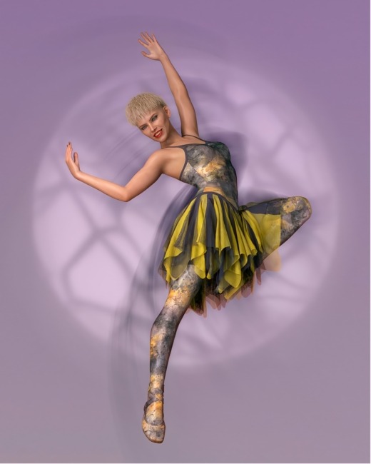 Leaping ballerina, from a series by UK digital artist Philip Preston.