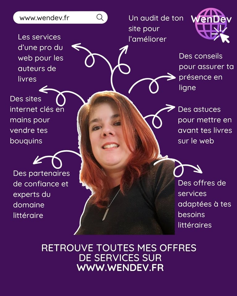 Wendy Baqué, de WenDev - développeuse web frontend en freelance - partenaire d'Elisa Avrain.