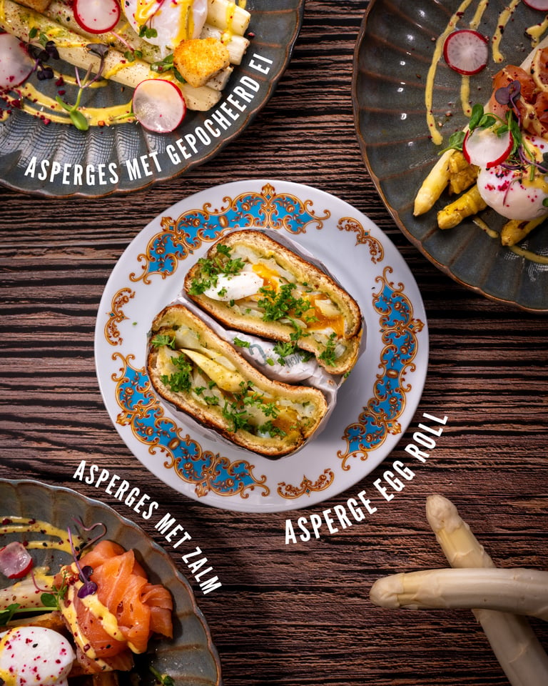 Asperges met gerookte zalm en de Asperge Egg Roll — seizoensbrunch bij Krunch Gent