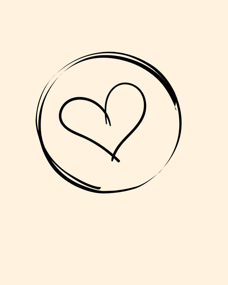 a heart shaped heart in a circle