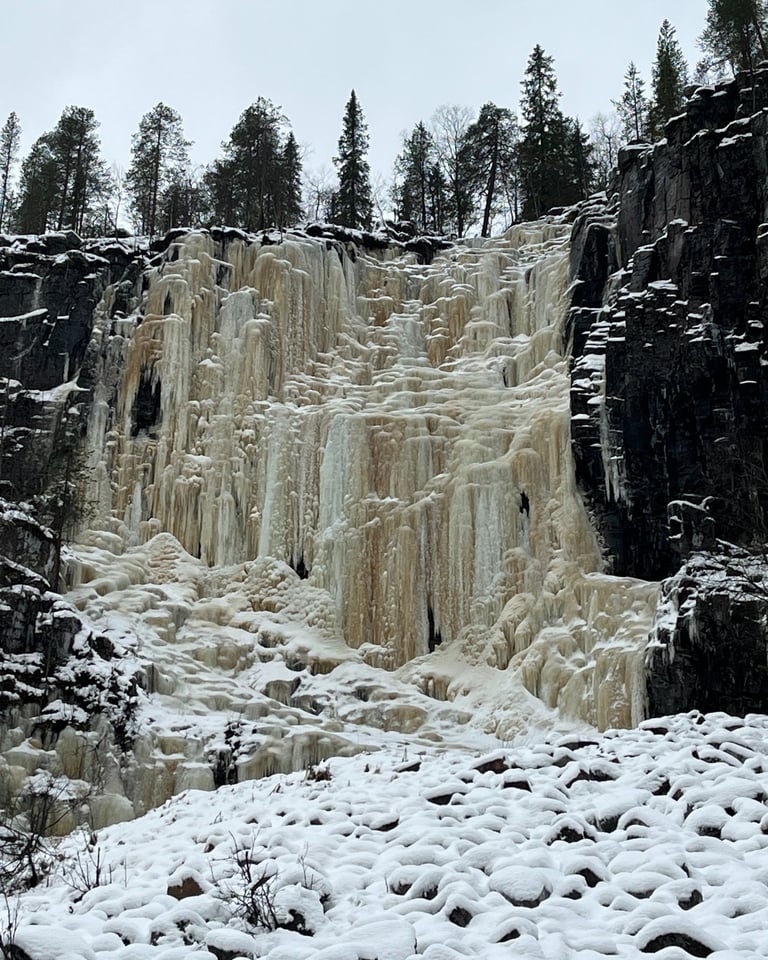 Frozen waterfall