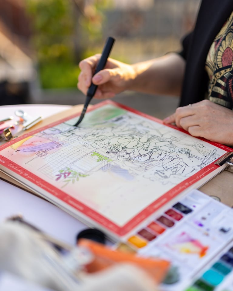 Live-zeichnen buchen Schnellportrait für Firmenveranstaltungen, Fashion und Beauty Events Firmenfeiern zur Kundenbindung