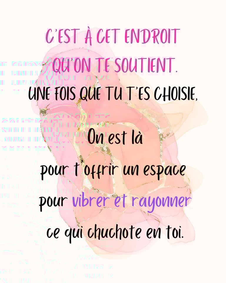 seance de coeur a coeur on te soutient une fois que tu t'es choisie