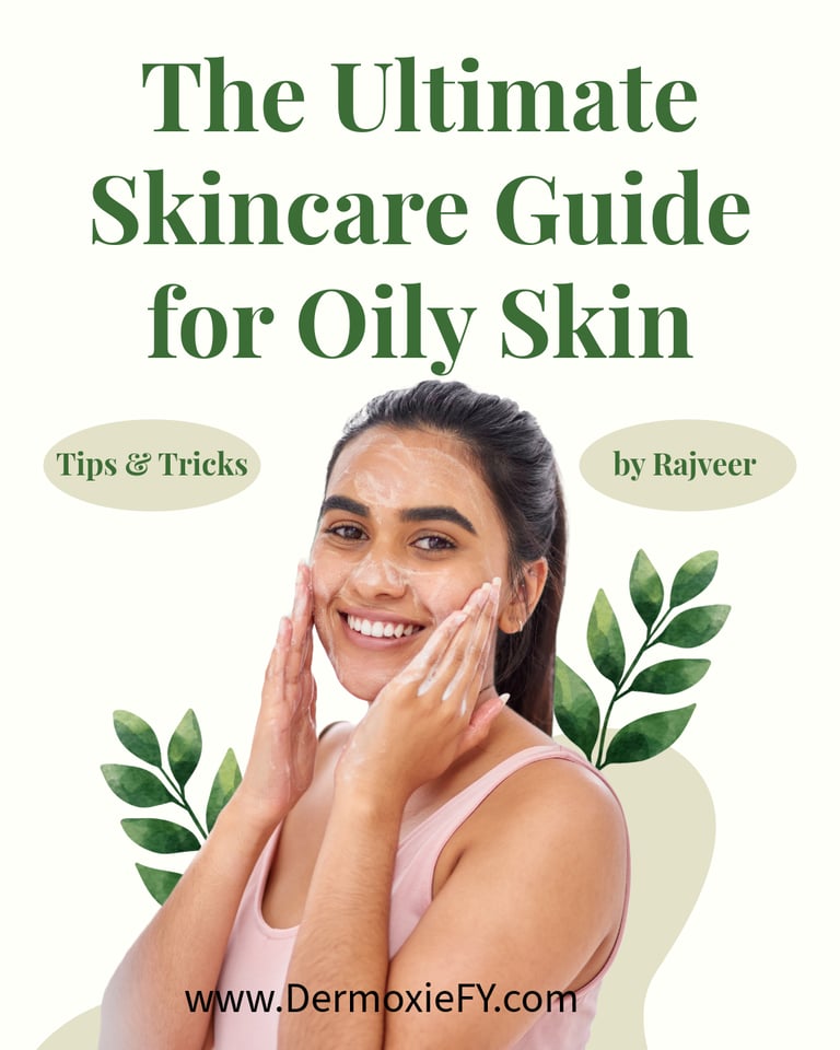 A woman applying cleanser to her face for an ultimate skincare guide for oily skin tips and tricks.
