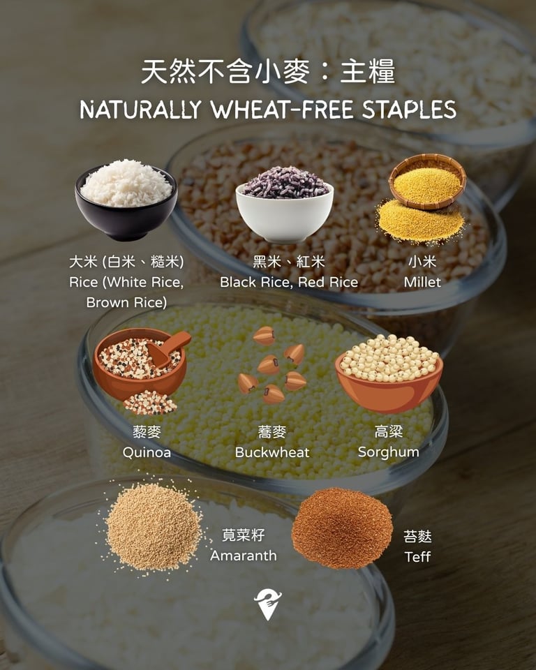 natural wheat gluten free staples grains