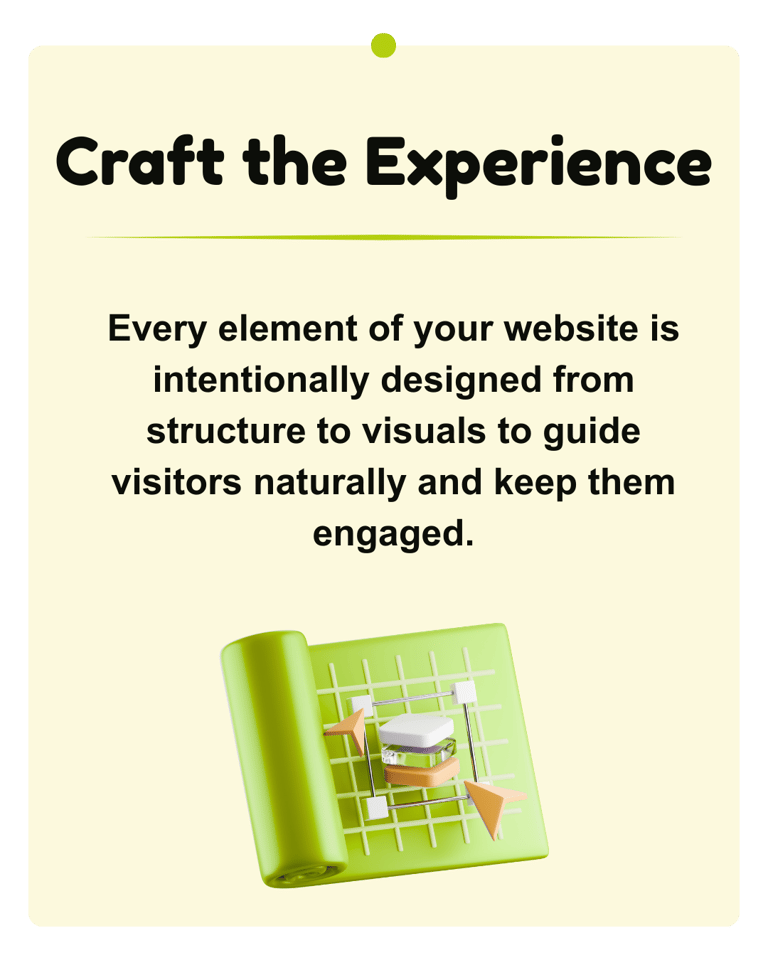 Card showing execution of SEO and web design tasks