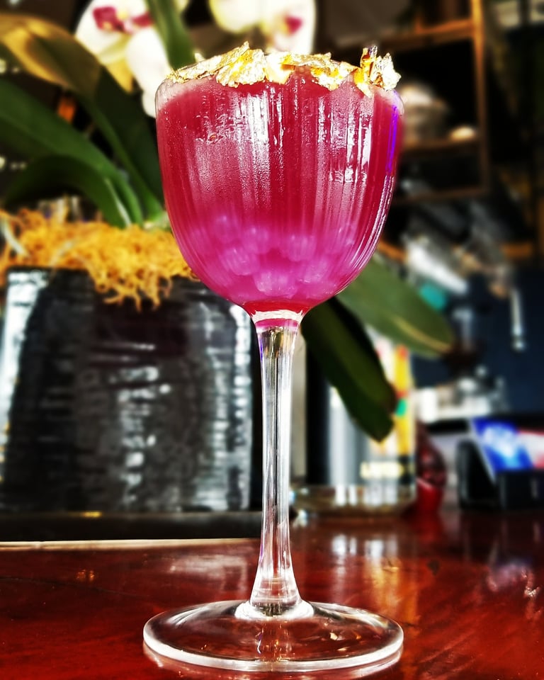 Beautiful handcrafted cocktail at Tonic bar Martinborough, wairarapa