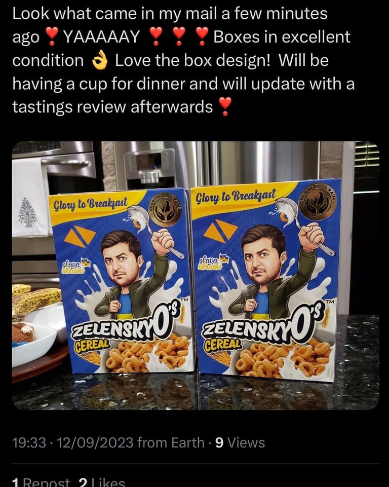 Zelenskyos cereal. ZelenskyO's Cereal. 