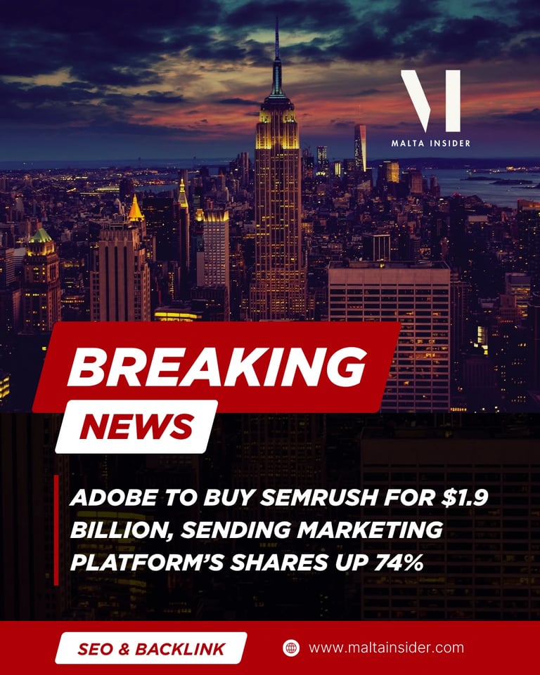 a city skyline with a red and white banner and a city skyline in the background