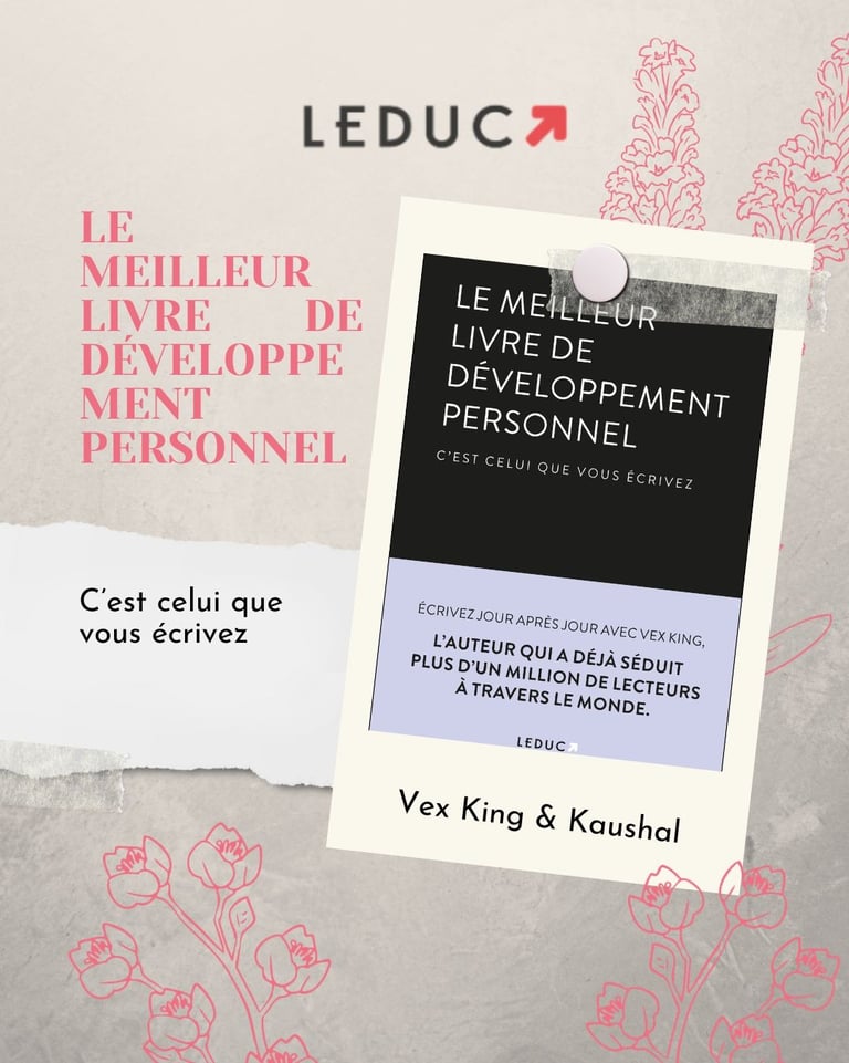 Le meilleur livre de développement personnel, de Vex King et Kaushal.
