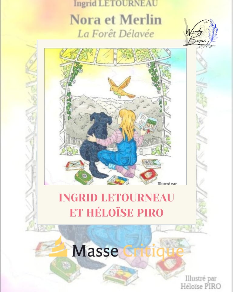 "Nora et Merlin : La forêt délavée", montage visuel pour illustrer la chronique de Wendy Baqué.