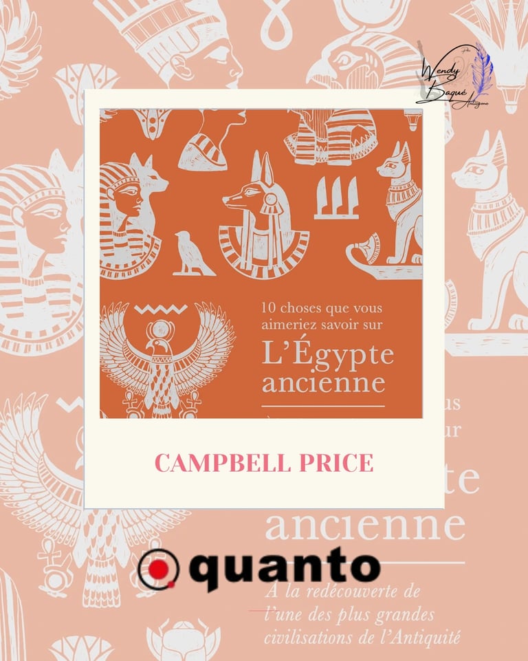Visuel pour la chronique de "10 choses que vous aimeriez savoir sur l'Egypte ancienne" chez Quanto.