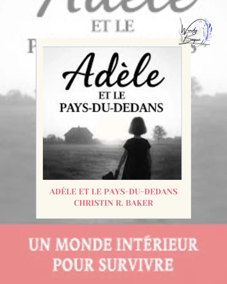 Visuel pour la chronique du roman de Christin R. Baker " Adèle et le pays-du-dedans".