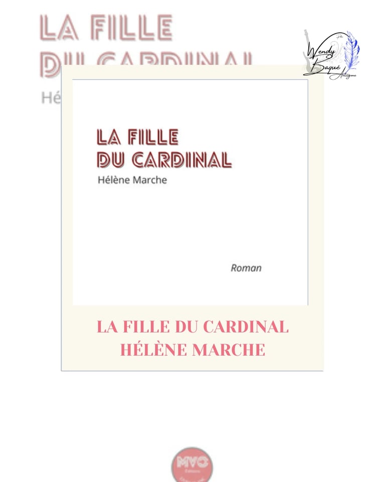 Visuel pour la chronique du roman historique "La fille du cardinal" d'Hélène Marche.