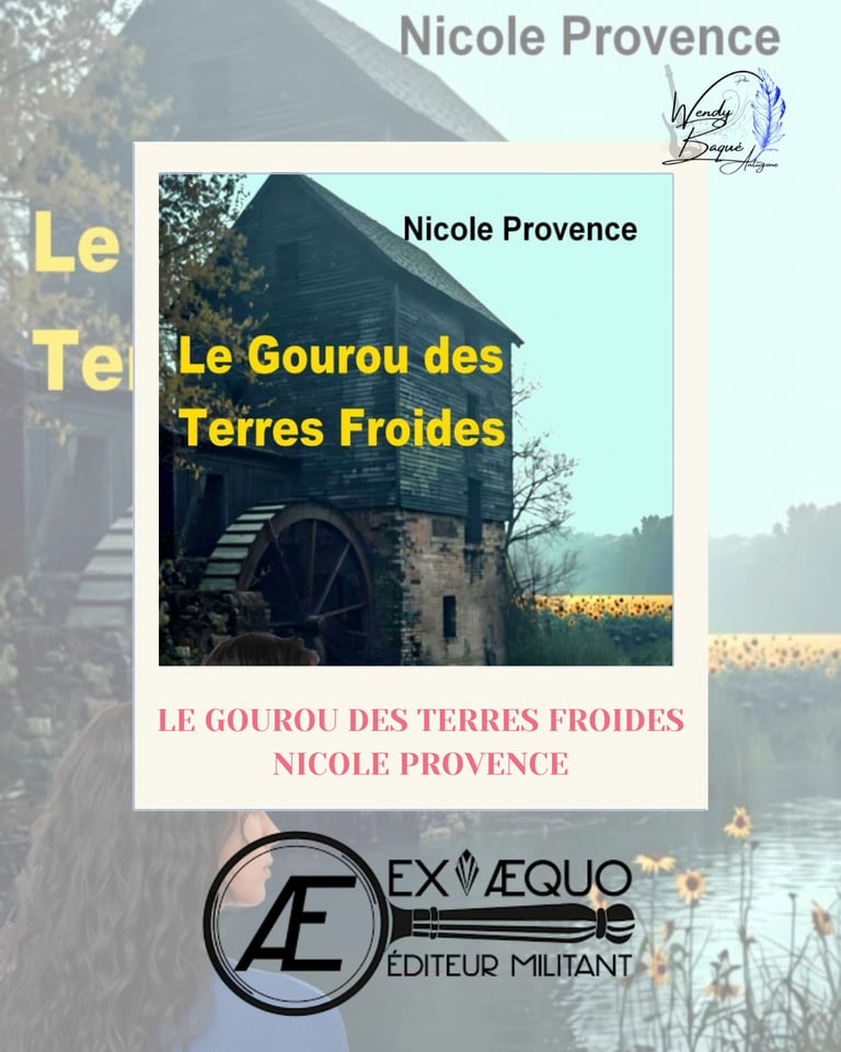 Visuel pour la chronique du thriller "Le gourou des Terres Froides" de Nicole Provence.
