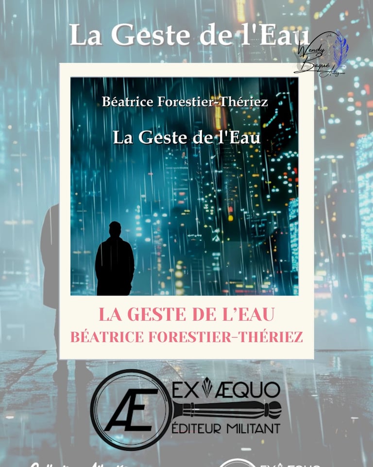 Visuel pour la chronique du roman d'anticipation "La geste de l'eau" de Béatrice Forestier-Thériez.