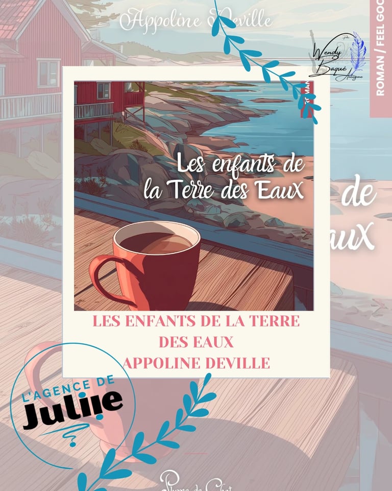 Visuel pour la chronique du roman "Les enfants de la terre des eaux" d'Appoline Deville.