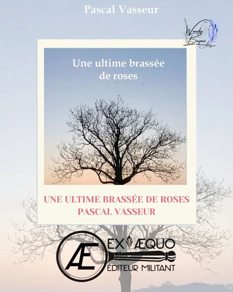Visuel pour la chronique littéraire de la romance de Pascal Vasseur, "Une ultime brassée de roses".