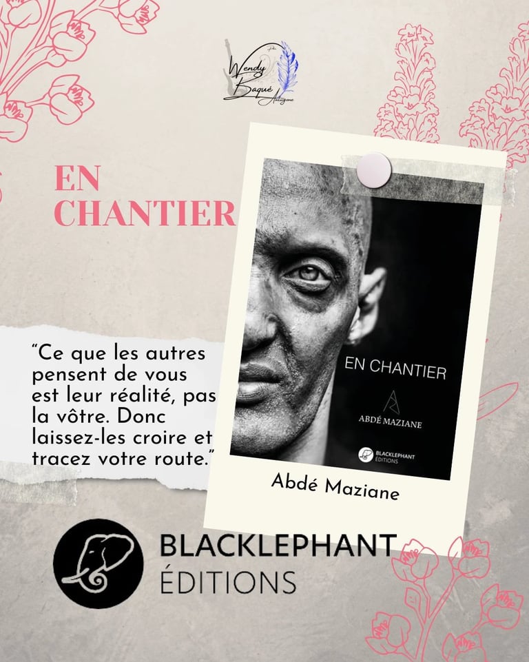 "En chantier", le premier livre d'Abdé Maziane aux éditions Blackléphant.