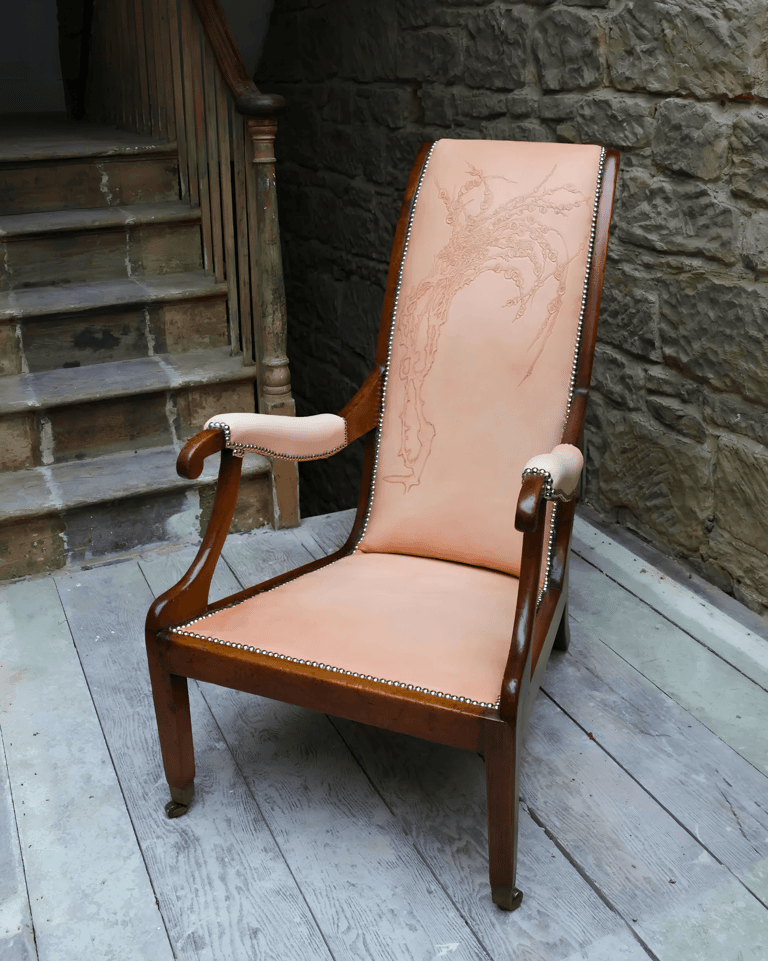 The Upholstery and Design Studio - Pink Leather Chair