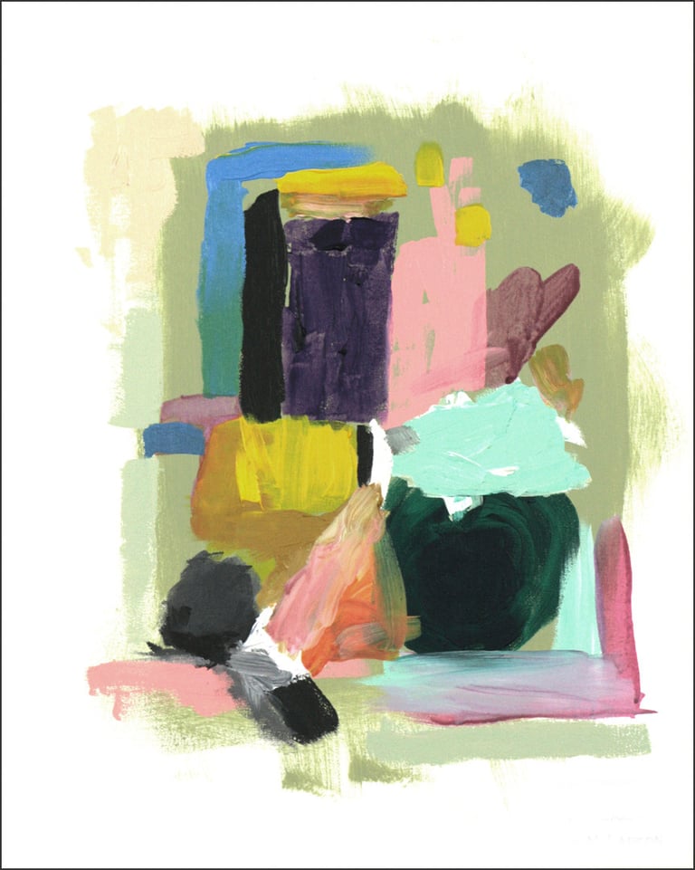 An intuitive painting, abstract painting.