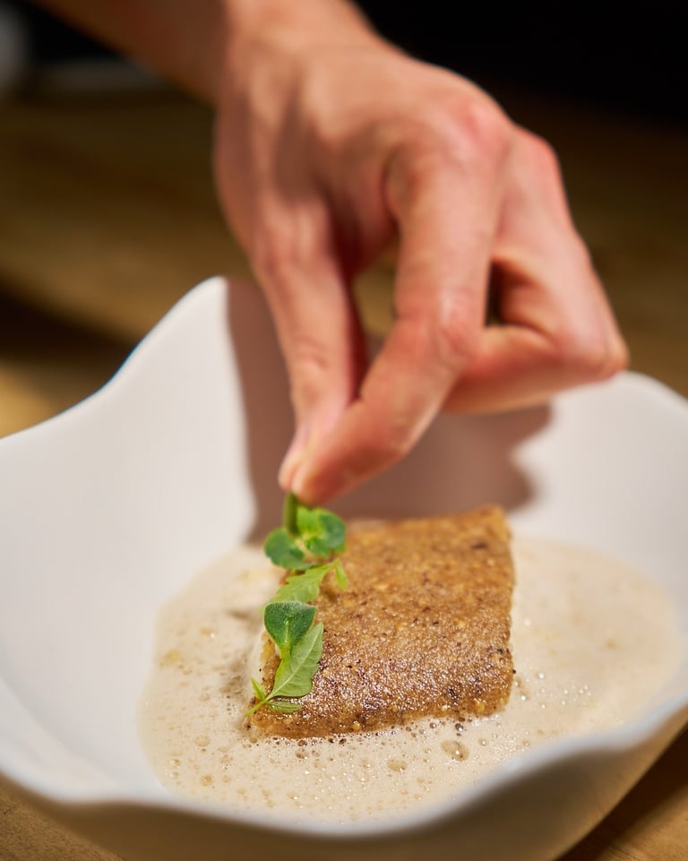 Poisson de méditerranée à la noisette