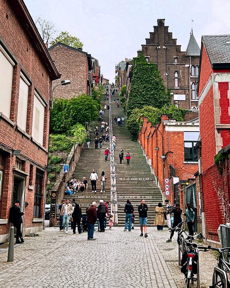 Les escaliers de la Montagne du Bueren à Liège