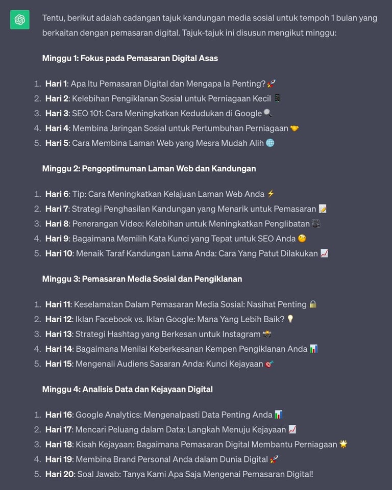chatgpt untuk pemasaran