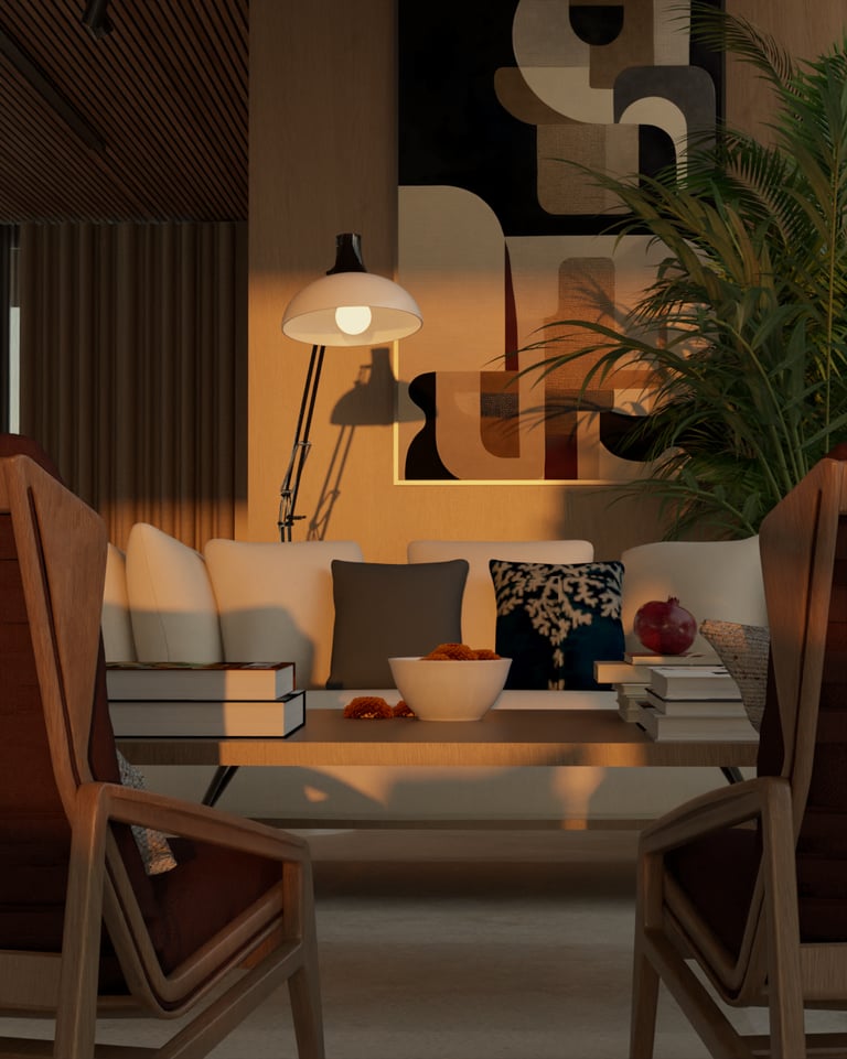 Premium residential lounge design UAE