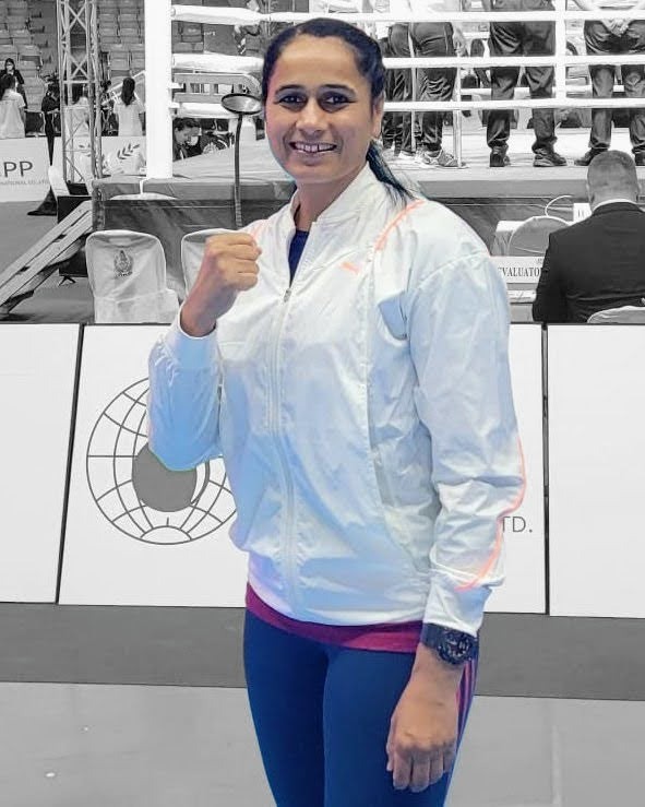 Image of Our Head Coach - Satinder Kaur at Womens World Boxing Championship in Delhi