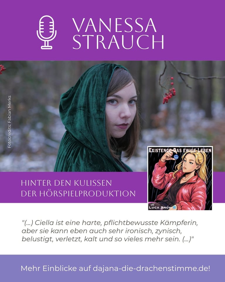 Hörspiel Existence - Vanessa Strauch - Zitat - Hinter den Kulissen der Hörspielproduktion